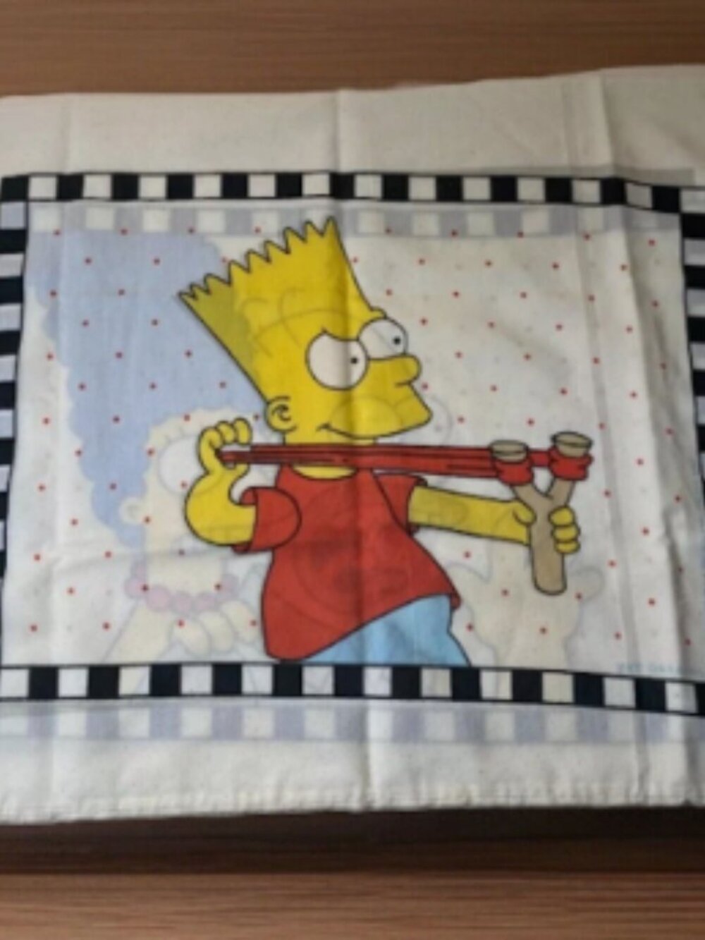 Simpsons Standard Size PillowCase Bart with Slingshot Homer Marge 1990's
